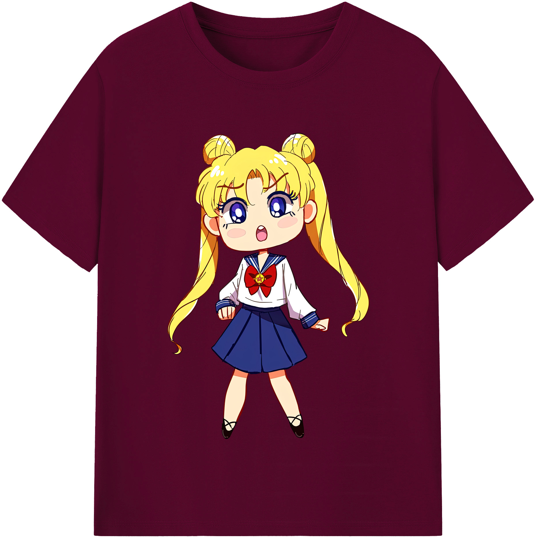 （画像用） 美少女戦士セーラームーン 愛野 美奈子 あいの みなこ Sailor Moon Aino Minako レディースカジュアルプリントTシャツ（綿100％）